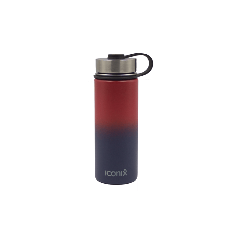 Iconix Red and Blue Stainless Steel Hot and Cold Flask - Stainless Steel Lid Bottles and Flasks Iconix 