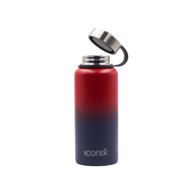 Iconix Red and Blue Stainless Steel Hot and Cold Flask - Stainless Steel Lid Bottles and Flasks Iconix 