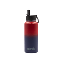 Iconix Red and Blue Stainless Steel Hot and Cold Flask - Straw Lid Bottles and Flasks Iconix 