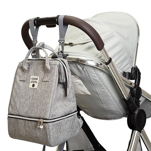Iconix Sleek Nappy Backpack with Stroller Straps Baby Travel Iconix 