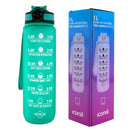 Iconix The Classic Motivational Time Marker Water Bottle – Green Water Bottles Iconix 