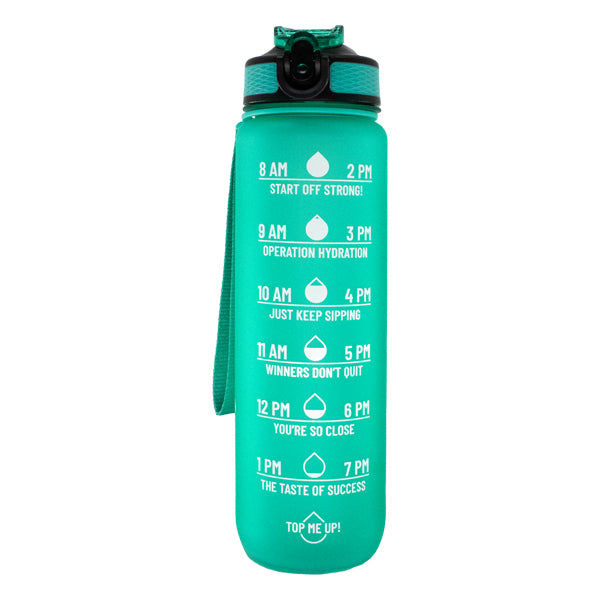 Iconix The Classic Motivational Time Marker Water Bottle – Green