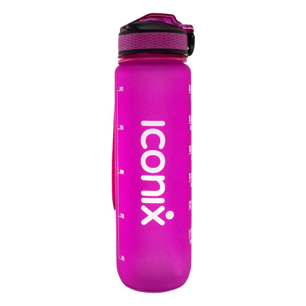 Iconix The Classic Motivational Time Marker Water Bottle – Hot Pink Water Bottles Iconix 