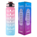 Iconix The Classic Motivational Time Marker Water Bottle – Pink and Blue water bottle Iconix 
