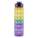 Iconix The Classic Motivational Time Marker Water Bottle – Yellow and Purple water bottle Iconix 