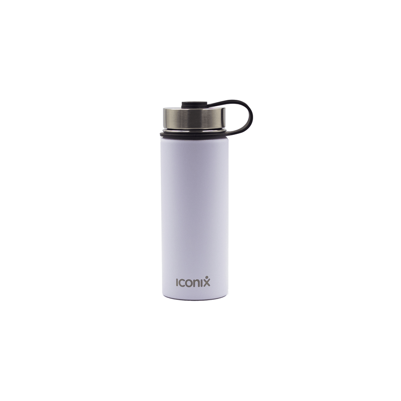 Iconix White Stainless Steel Hot and Cold Flask - Stainless Steel Lid Stainless Steel Flasks Iconix 
