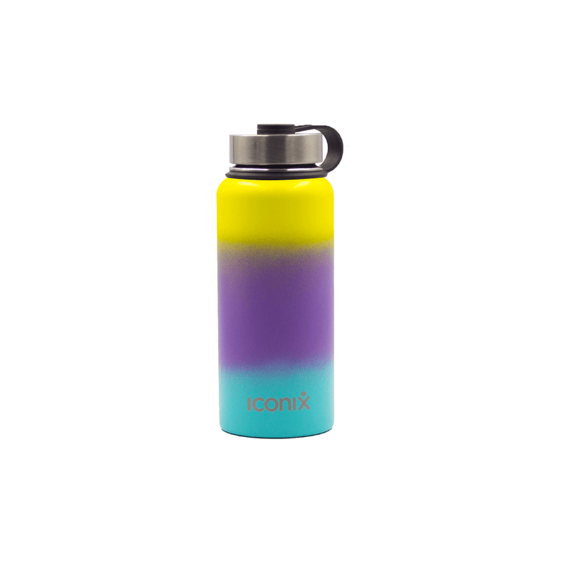 Iconix Yellow and Blue Stainless Steel Hot and Cold Flask - Stainless Steel Lid Bottles and Flasks Iconix 