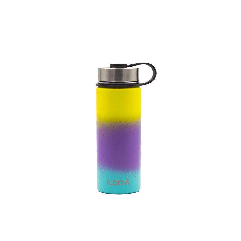 Iconix Yellow and Blue Stainless Steel Hot and Cold Flask - Stainless Steel Lid Stainless Steel Flasks Iconix 