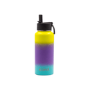 Iconix Yellow and Blue Stainless Steel Hot and Cold Flask - Straw Lid Bottles and Flasks Iconix 