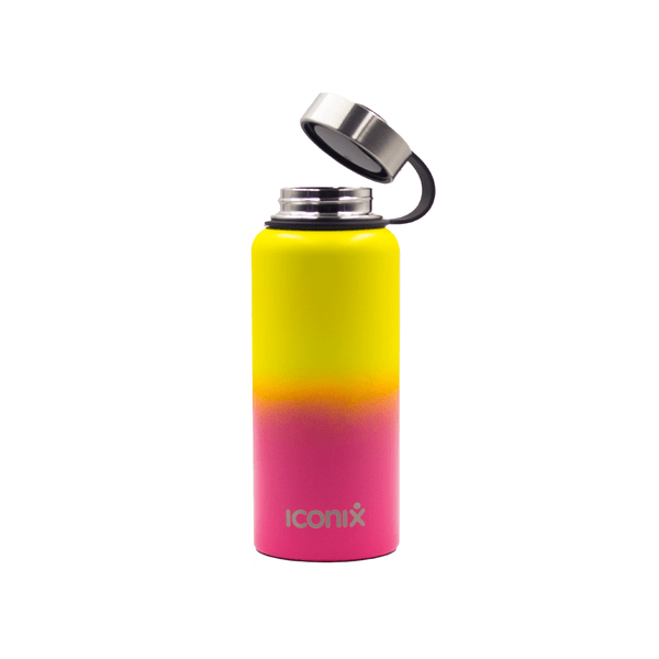 Iconix Yellow and Pink Stainless Steel Hot and Cold Flask - Stainless Steel Lid Bottles and Flasks Iconix 