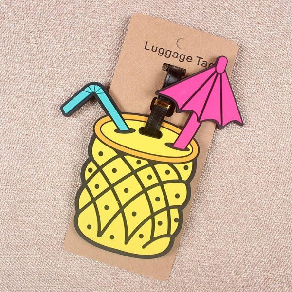 Individual Beach Style Travel Luggage Tag Iconix Pineapple 