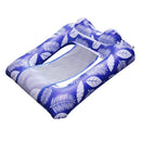 Inflatable Pool Float Chair hammock with Contour Headrest - Blue Leaf Pool Accessories Iconix 