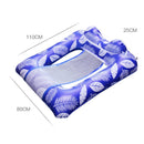 Inflatable Pool Float Chair hammock with Contour Headrest - Blue Leaf Pool Accessories Iconix 