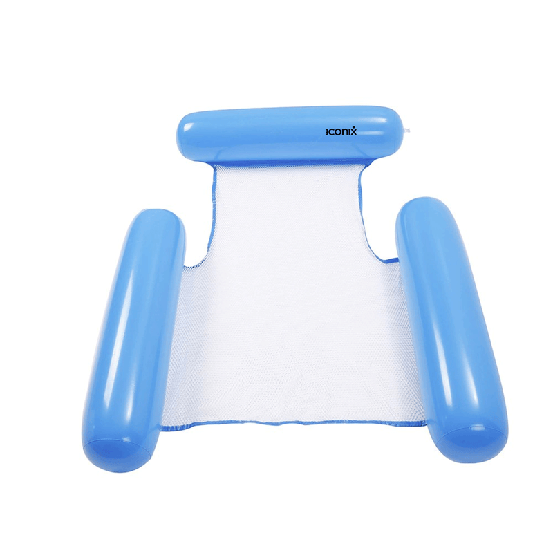 Inflatable Pool Hammock Lounger Chair - Blue Pool Accessories Iconix 