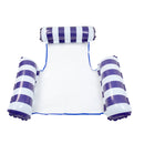 Inflatable Pool Hammock Lounger Chair - Navy Blue Striped Pool Accessories Iconix 