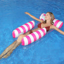 Inflatable Pool Hammock Lounger Chair - Pink Striped Pool Accessories Iconix 