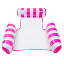 Inflatable Pool Hammock Lounger Chair - Pink Striped Pool Accessories Iconix 