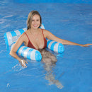 Inflatable Pool Hammock Lounger Chair - Sky Blue Striped Pool Accessories Iconix 