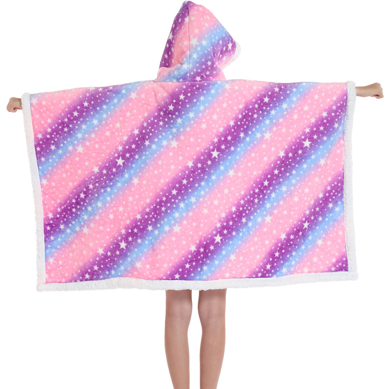 Kids 2 in 1 Cosmic Waves Hooded Poncho Blanket Kids Blanket Hoodies Iconix 