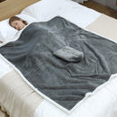 Kids 2 in 1 Dark Grey Hooded Poncho Blanket Kids Blanket Hoodies Iconix 