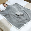 Kids 2 in 1 Light Grey Hooded Poncho Blanket Kids Blanket Hoodies Iconix 