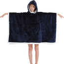Kids 2 in 1 Midnight Blue Hooded Poncho Blanket Kids Blanket Hoodies Iconix 