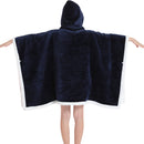 Kids 2 in 1 Midnight Blue Hooded Poncho Blanket Kids Blanket Hoodies Iconix 