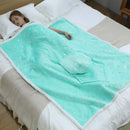 Kids 2 in 1 Turquoise Stars Hooded Poncho Blanket Kids Blanket Hoodies Iconix 