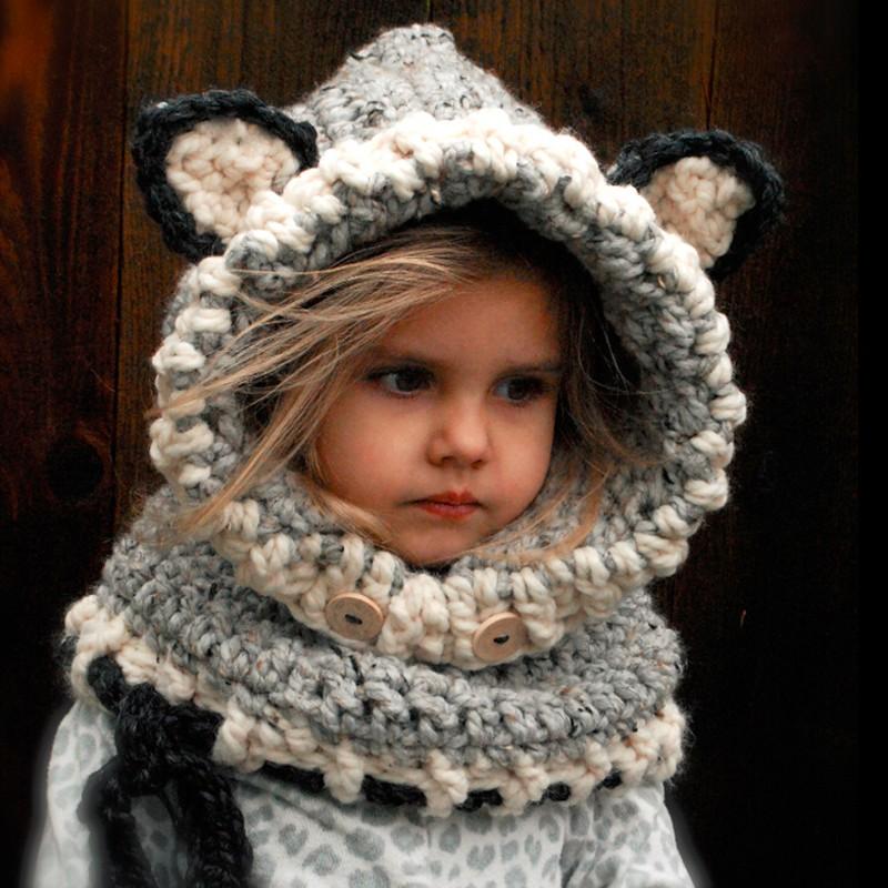 Kids Animal Knitted Hat and Scarf Sets Kids Iconix 