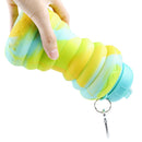 Kids Collapsible Silicone Water Bottle - Green and Blue Doughnut Iconix 