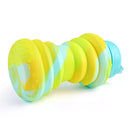 Kids Collapsible Silicone Water Bottle - Green and Blue Doughnut Iconix 