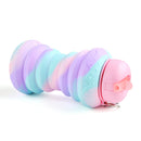 Kids Collapsible Silicone Water Bottle - Purple and Blue Doughnut Iconix 