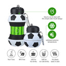 Kids Collapsible Silicone Water Bottle - Soccer Ball Iconix 