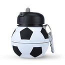 Kids Collapsible Silicone Water Bottle - Soccer Ball Iconix 