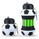 Kids Collapsible Silicone Water Bottle - Soccer Ball Iconix 