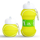 Kids Collapsible Silicone Water Bottle - Tennis Ball Iconix 
