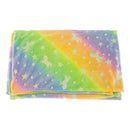 Kids Green and Orange Starry Stallions Glow In the Dark Blanket Glow In the Dark Iconix 
