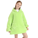 Kids Green Dragon Oversized Plush Blanket Hoodie Kids Blanket Hoodies Iconix 