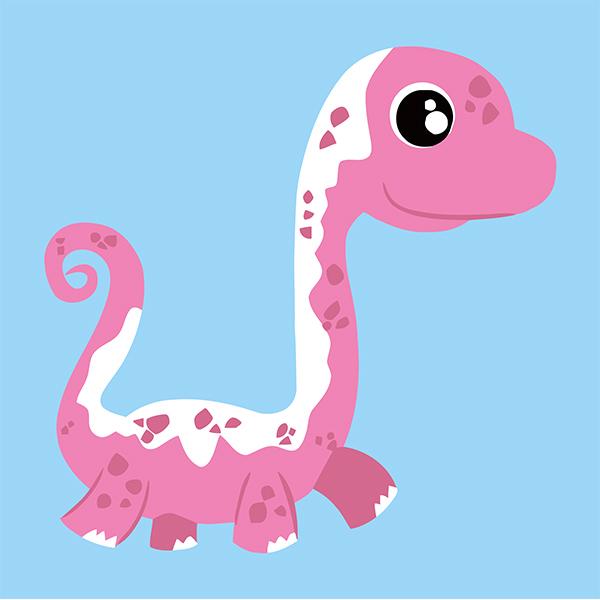 Kids Painting By Numbers - Pink Baby Bronto Kids Painting by Numbers Iconix 