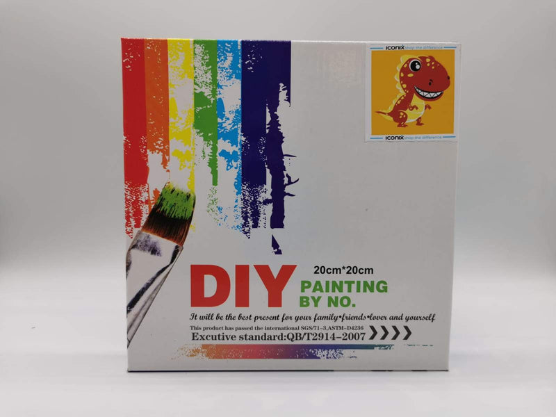 Kids Painting By Numbers - Tiny Brown T-Rex Kids Painting by Numbers Iconix 