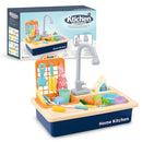 Kids Pretend Kitchen Sink Playset - Blue Pretend Play Toys Iconix 