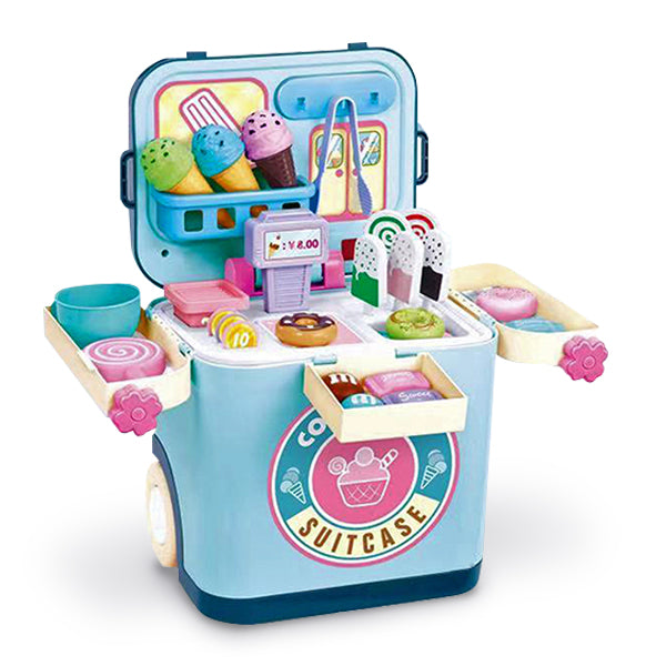 Kids Pretend Suitcase Playset - Dessert Toy Pretend Play Toys Iconix 