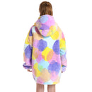 Kids Pretty Pastel Oversized Plush Blanket Hoodie Kids Blanket Hoodies Iconix 