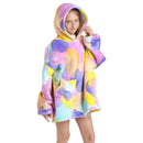 Kids Pretty Pastel Oversized Plush Blanket Hoodie Kids Blanket Hoodies Iconix 