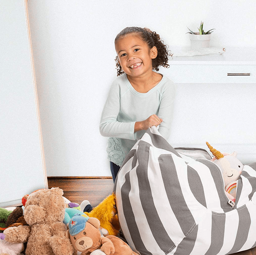 Kids Striped Storage bean bag