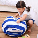 Kids Striped Storage bean bag Storage & Organization Iconix Dark Blue 