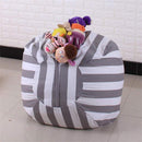 Kids Striped Storage bean bag Storage & Organization Iconix Grey 