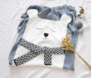 Knitted Baby Bear Blanket Kids Iconix 