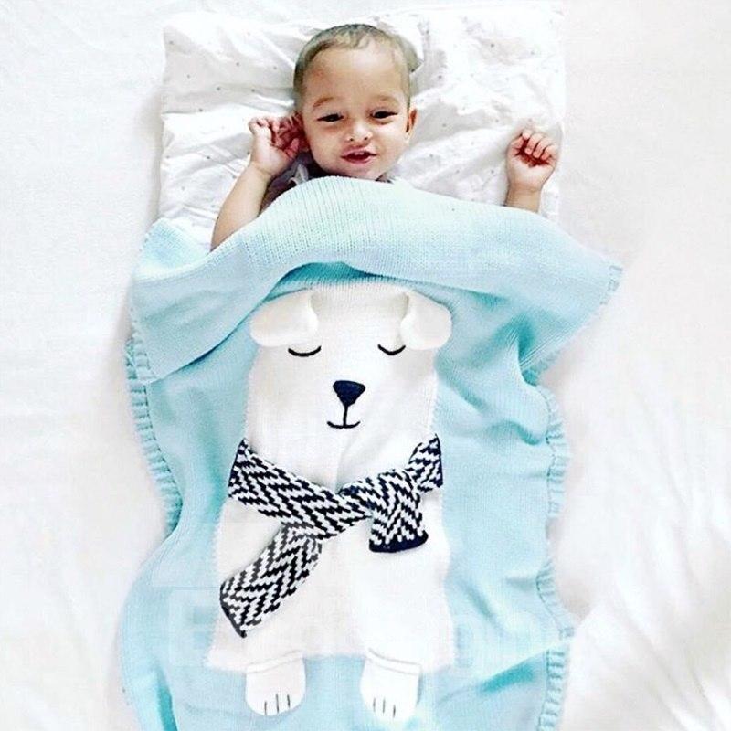 Knitted Baby Bear Blanket Kids Iconix 
