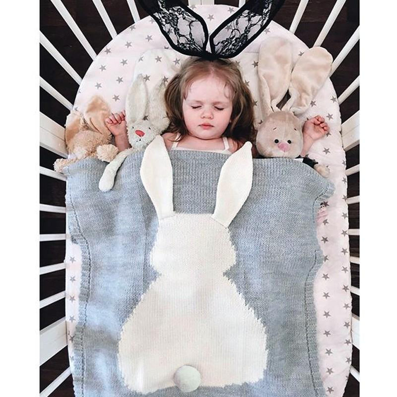 Knitted Baby Rabbit Blanket Kids Iconix 